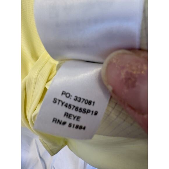 Patagonia Air Flow Lightweight Fast Drying Women T-shirt Sz M Yellow Athletic - Picture 5 of 10